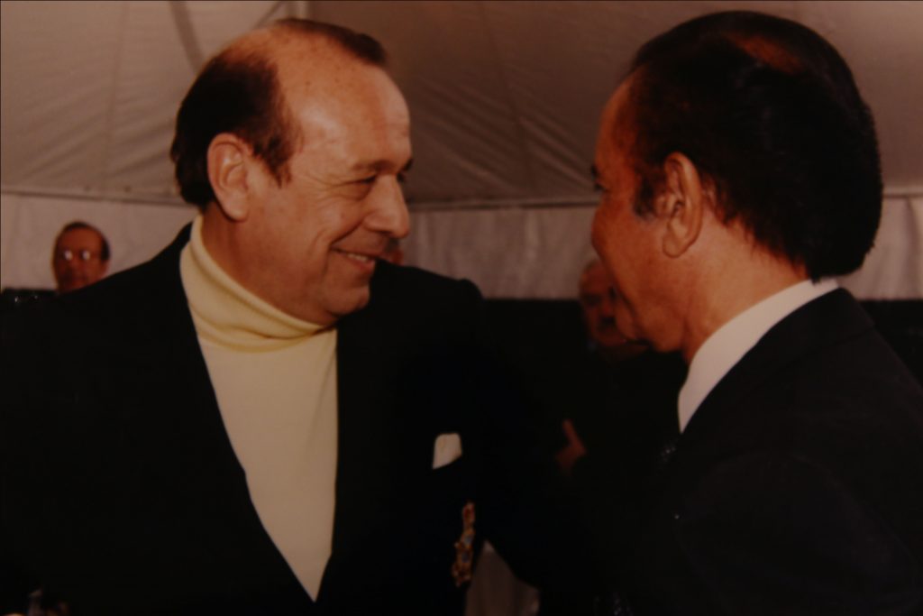 Hugo Franco junto al presidente Carlos Menem